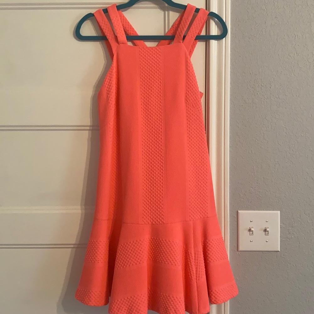 Nanette Lepore bright salmon dress